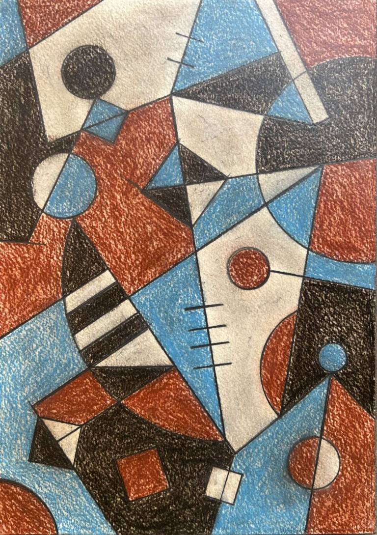 Peter  McClure - Geometric Pastel Triptych No. 3