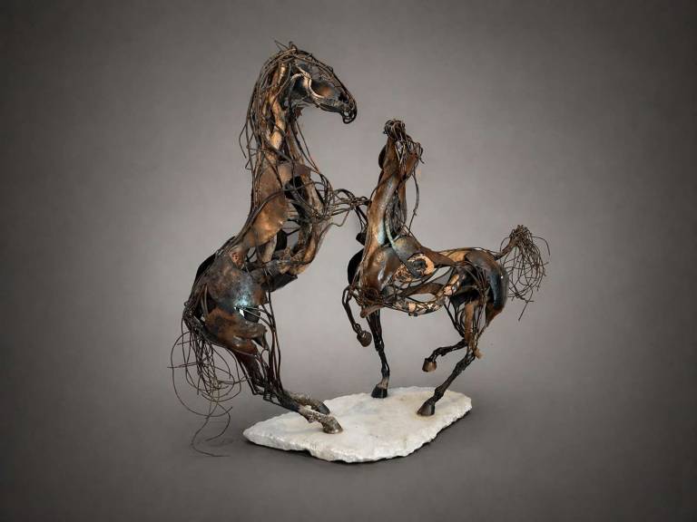 Heather  Jansch - Two Rearing Horses