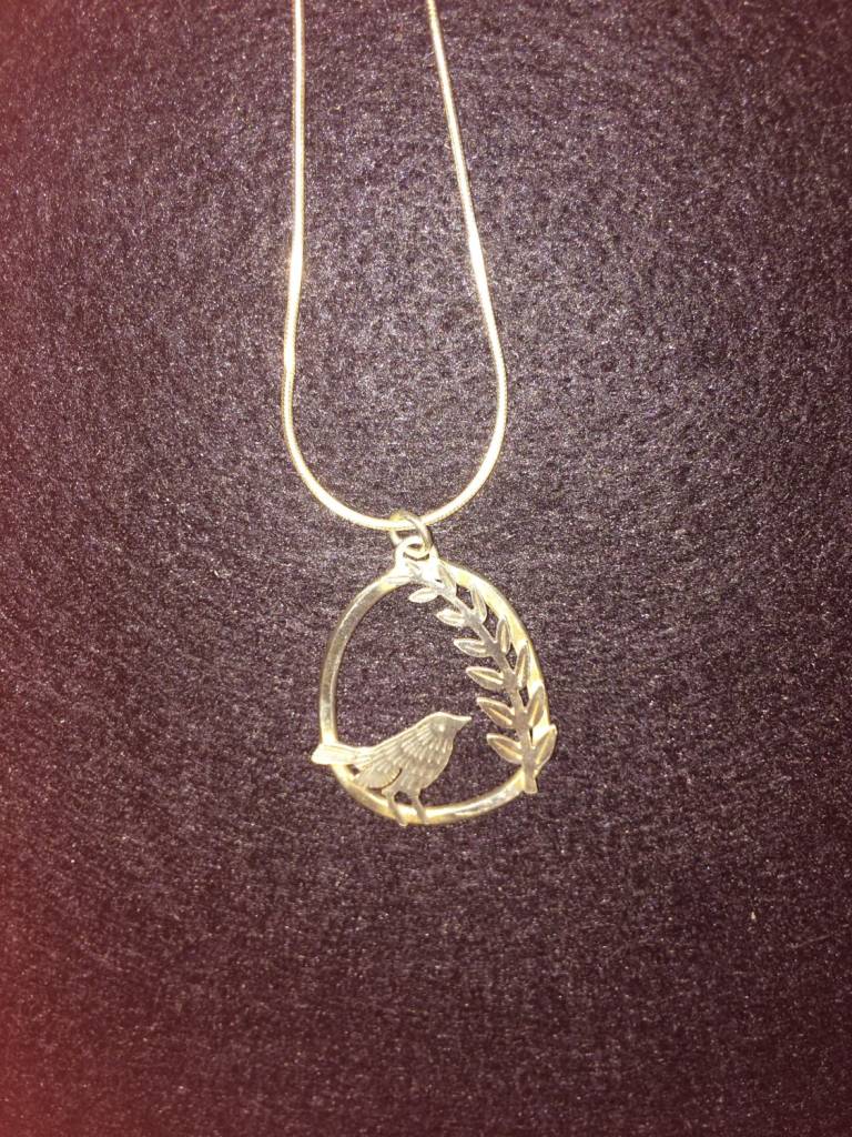 Bird & Leaves Pendant - Helen Shere