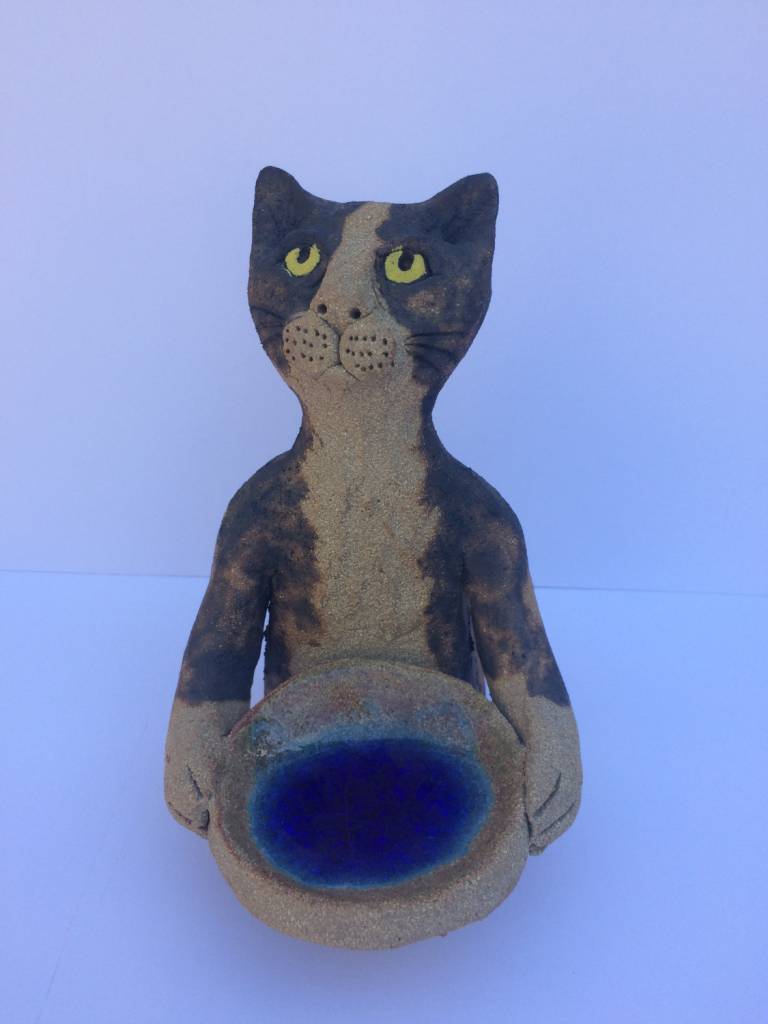 Cat offering Bowl - Jane  Adams