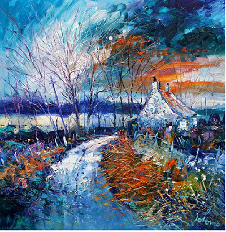 Stormy Eveninglight At Archie's House, Keills - John Lowrie Morrison OBE
