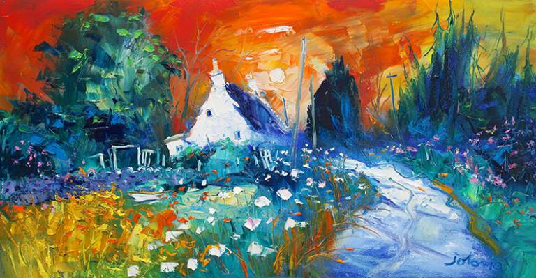 Summer Storm, Daltote Cottage, Knapdale - John Lowrie Morrison OBE