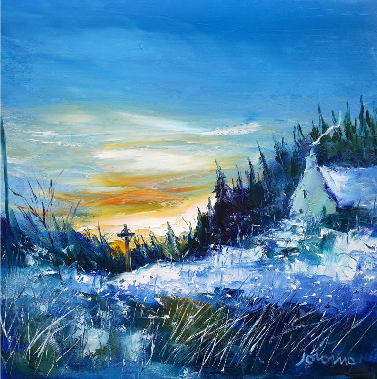 Frosty Eveninglight At Barnlusgan, Knapdale - John Lowrie Morrison OBE