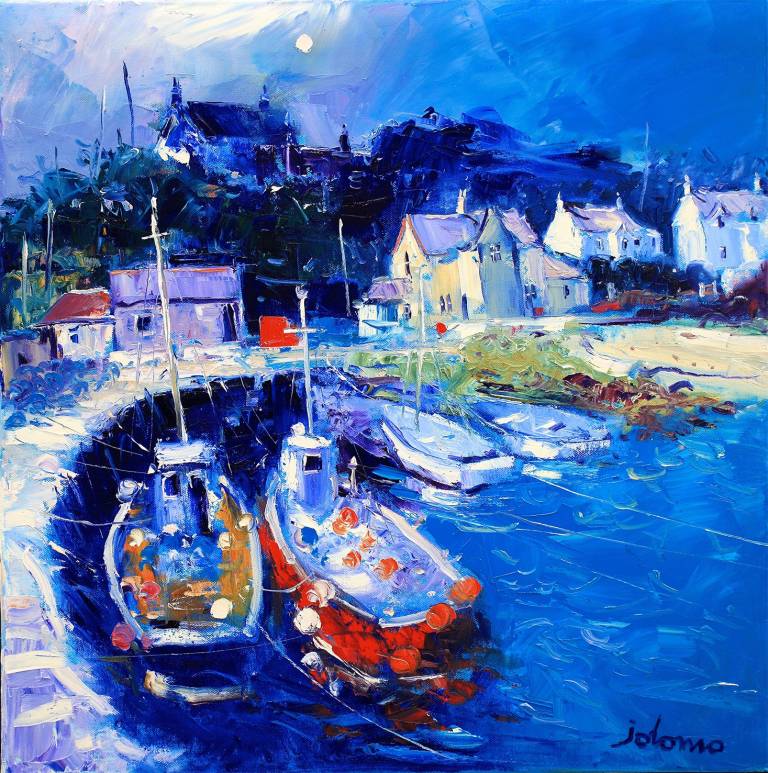 Morning Light Carradale Harbour - John Lowrie Morrison OBE