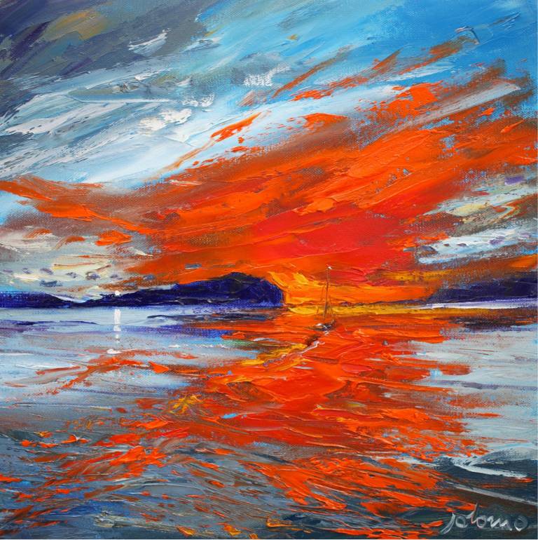 Heading out from Campbeltown at Sunset - John Lowrie Morrison OBE