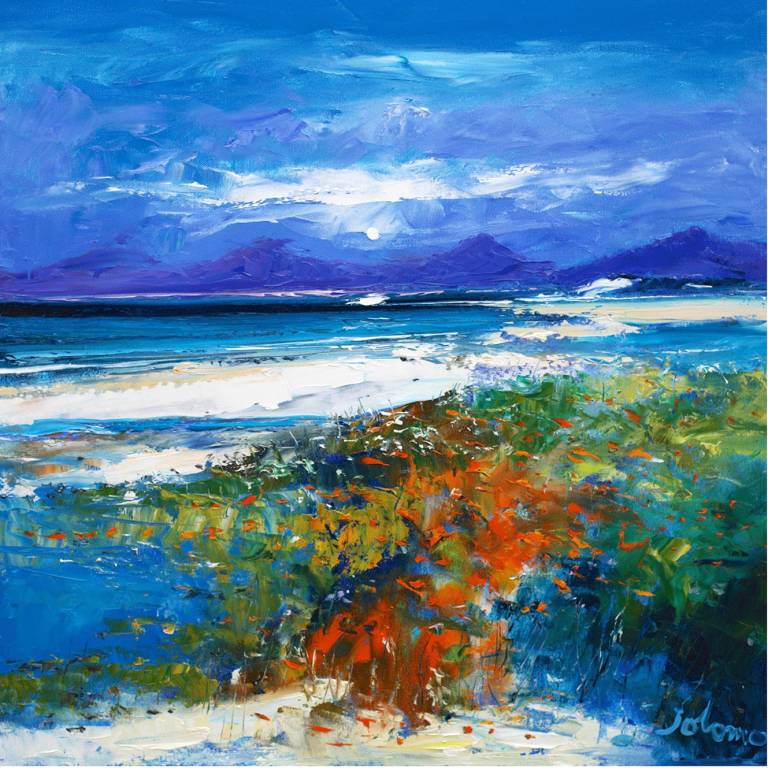 A Summer Moonrise, Luskentyre, Harris - John Lowrie Morrison OBE