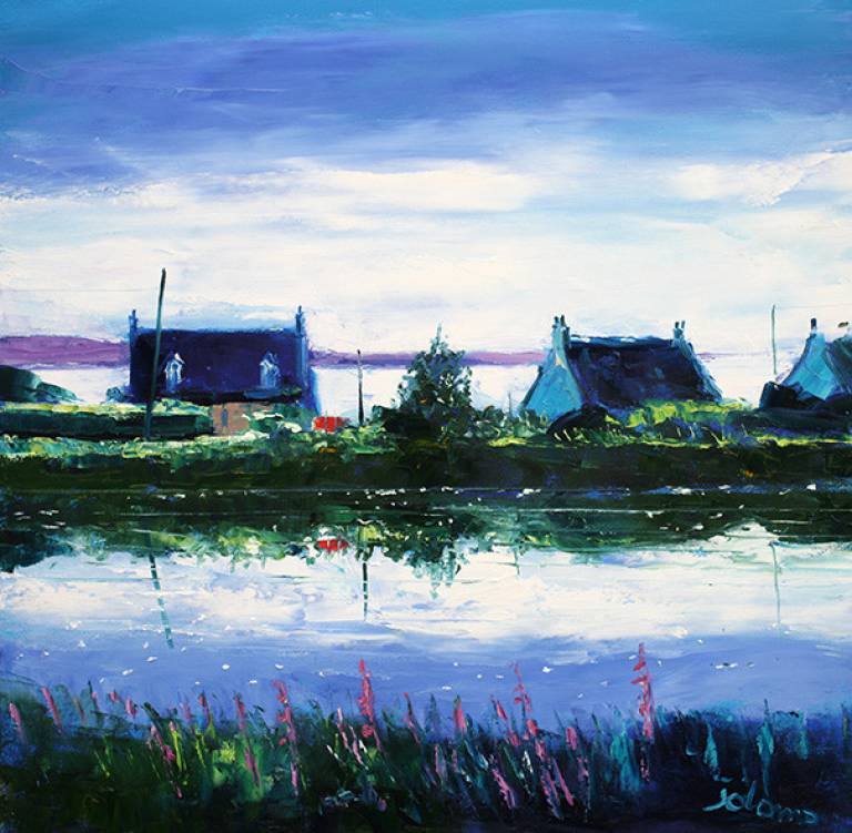 Summerlight on the Crinan Canal at Ardrishaig - John Lowrie Morrison OBE