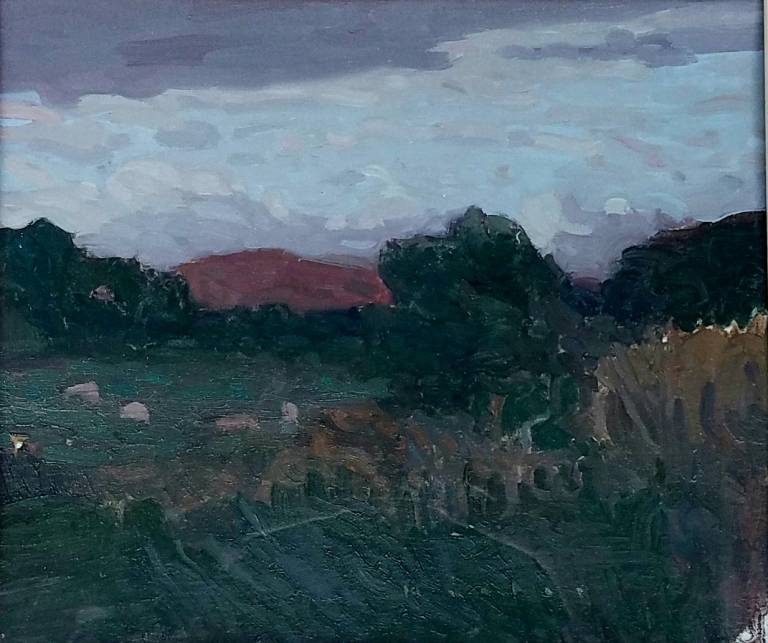 Sheep Field , Cloud over Jura - Caroline  Hunter