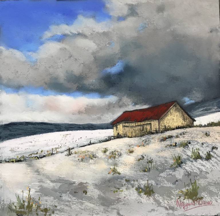 Red Roof  in Snow                                      SOLD - Margaret Evans