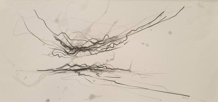 Island Mountain Drawing                             SOLD - Lizzie Rose