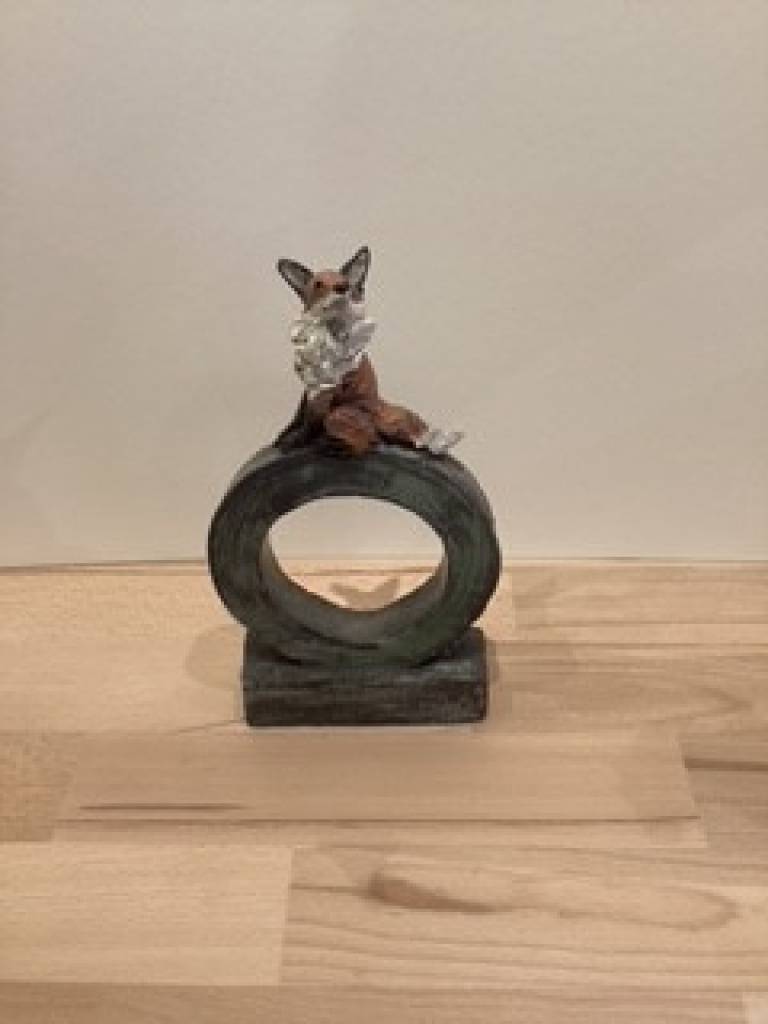 Fox on a Hoop        SOLD - Christine Cummings