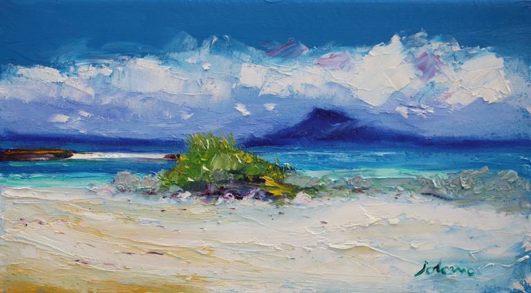 Big tuft of grass Traigh Bhan  Iona        SOLD - John Lowrie Morrison OBE