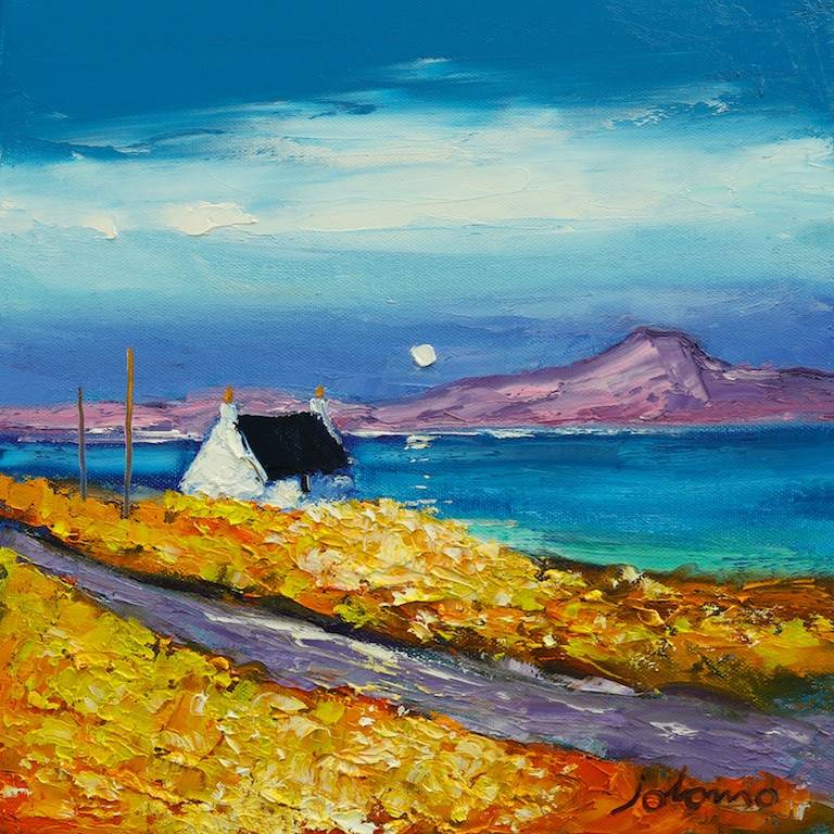 Ben More and croft in the moonlight                    SOLD - John Lowrie Morrison OBE