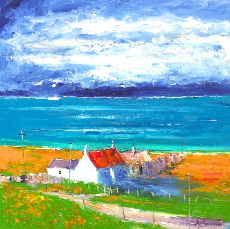 Iona looking to the Gribun Cliffs - John Lowrie Morrison OBE