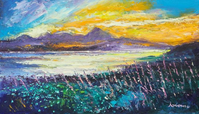 Passing August storm looking to Arran from Grogport - John Lowrie Morrison OBE