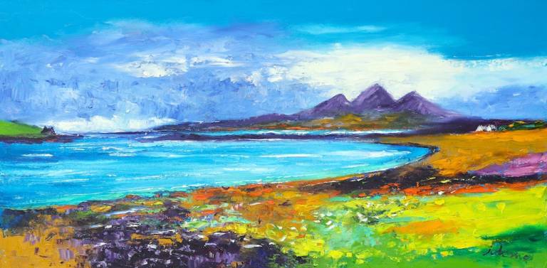 Danna Island looking to the Paps of Jura                     SOLD - John Lowrie Morrison OBE