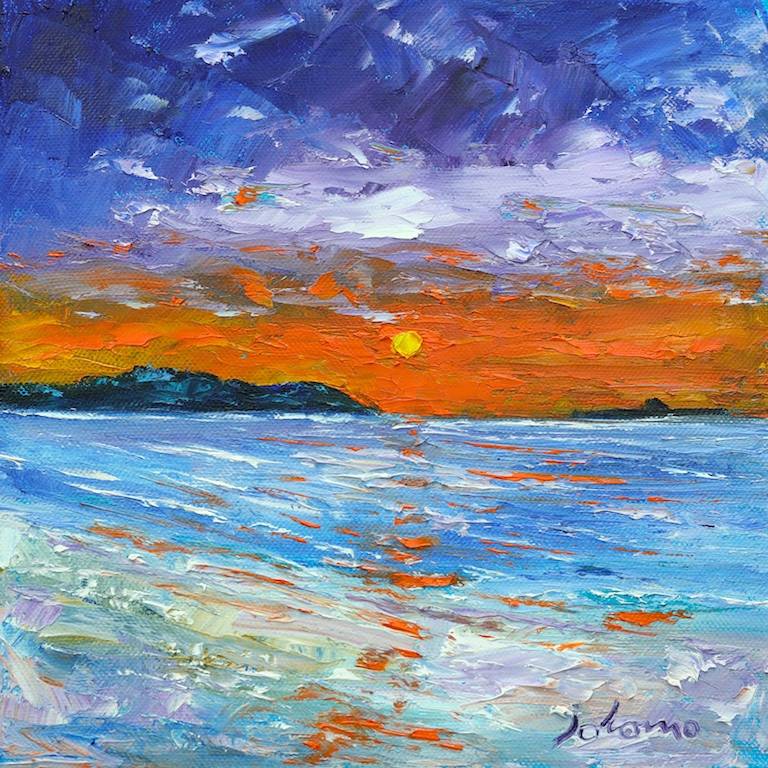 An Iona sunset looking to the Dutchman's Cap - John Lowrie Morrison OBE