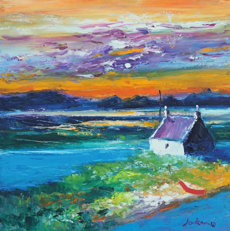 The red boat North Uist - John Lowrie Morrison OBE