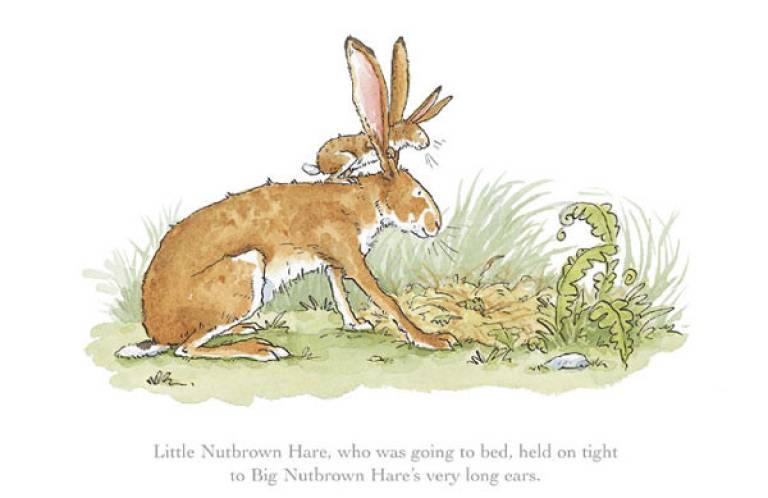 Little nut brown hare held on tight  - Anita Jeram