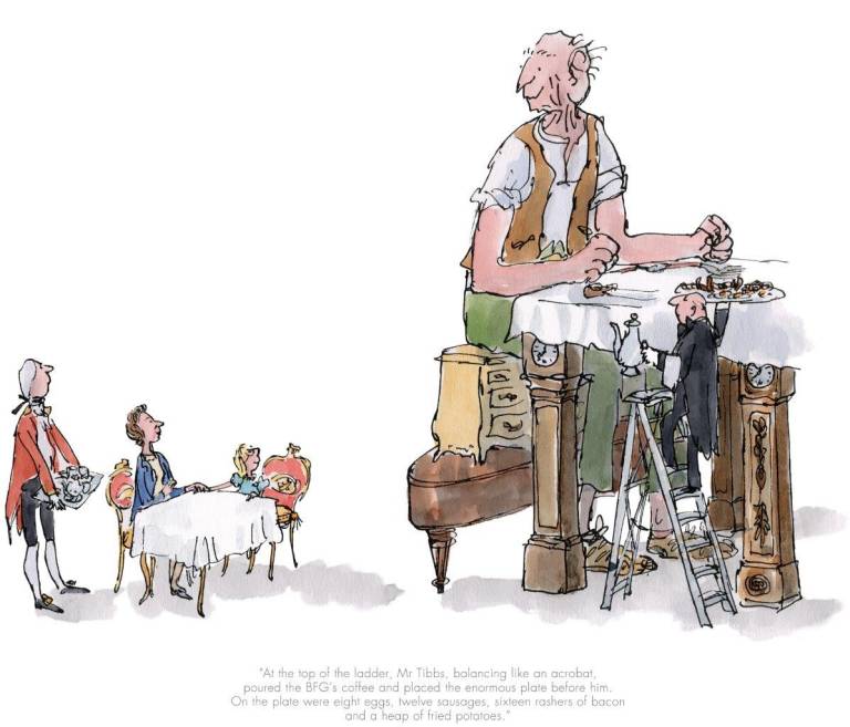 The BFG Has Breakfast With The Queen - Roal Dahl & Quentin Blake