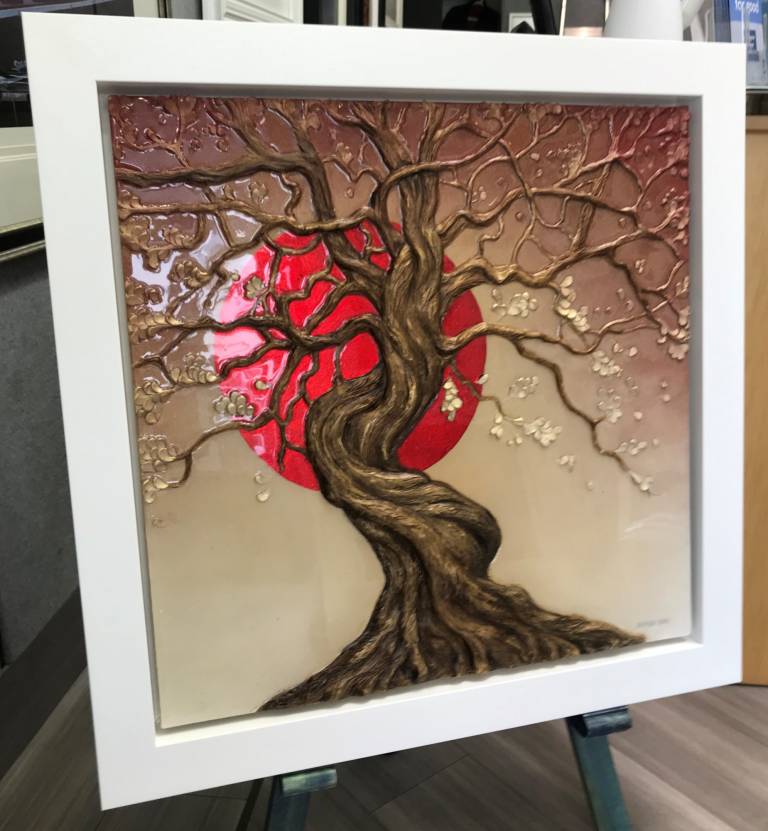 Tree of Life - Blossom Moon - Framed Relief Sculpture - SOLD - Hamish Herd