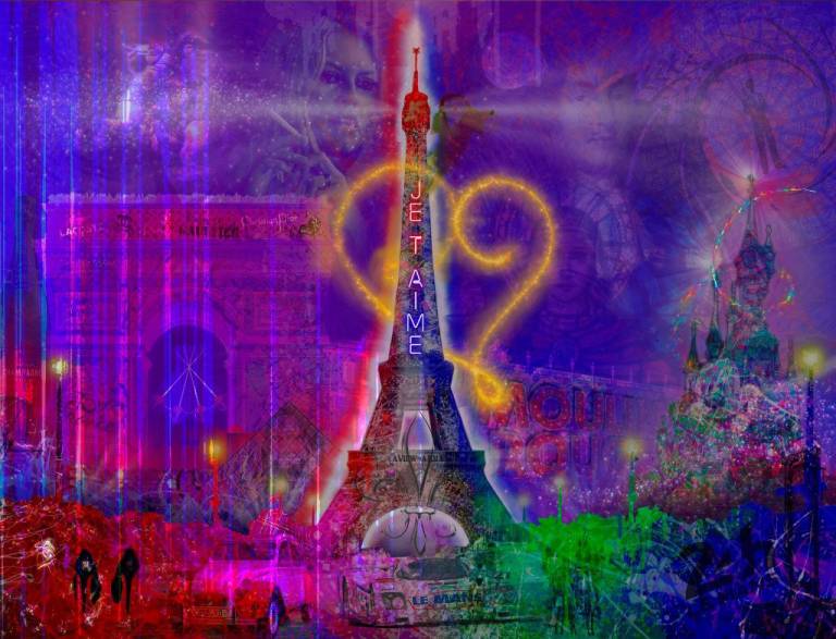 Je-T'aime - Le Paris - Hand Finished Frame - Neil Pengelly
