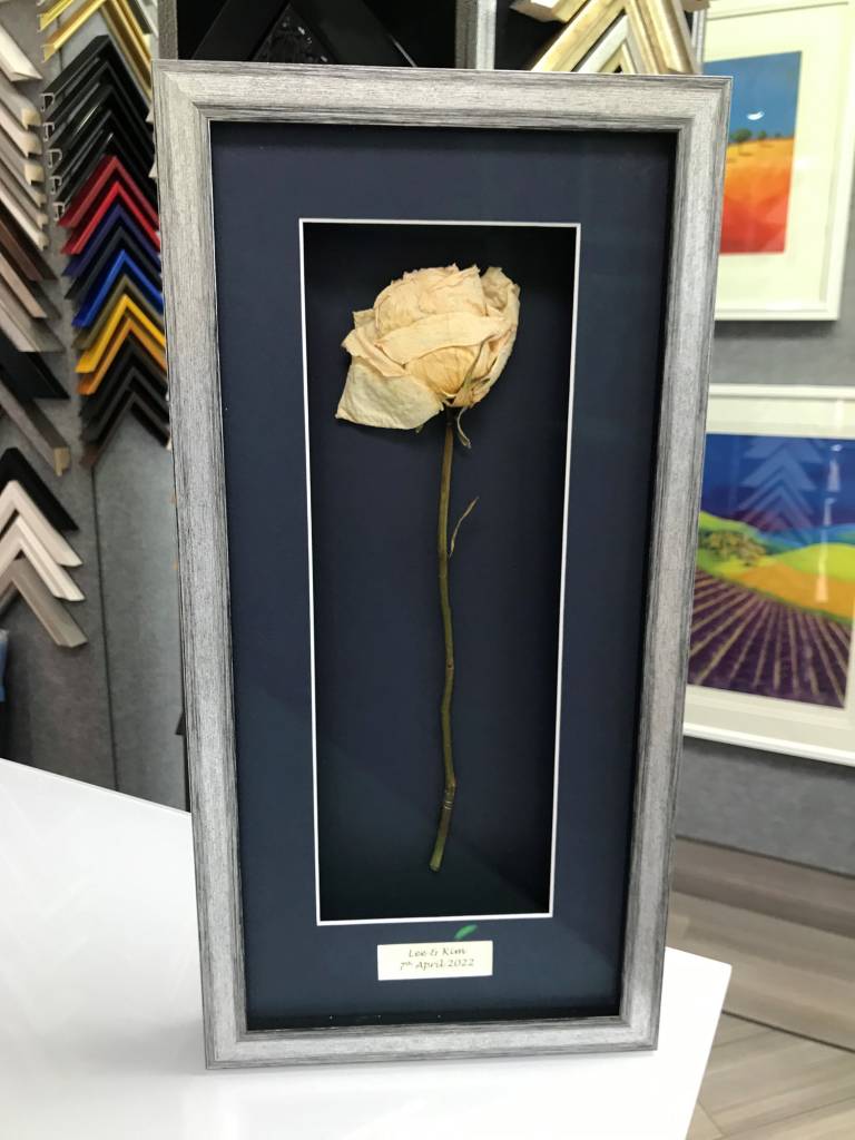 3d Framing Dried Wedding Flower Conservation Glass 2022 - Bespoke Framing