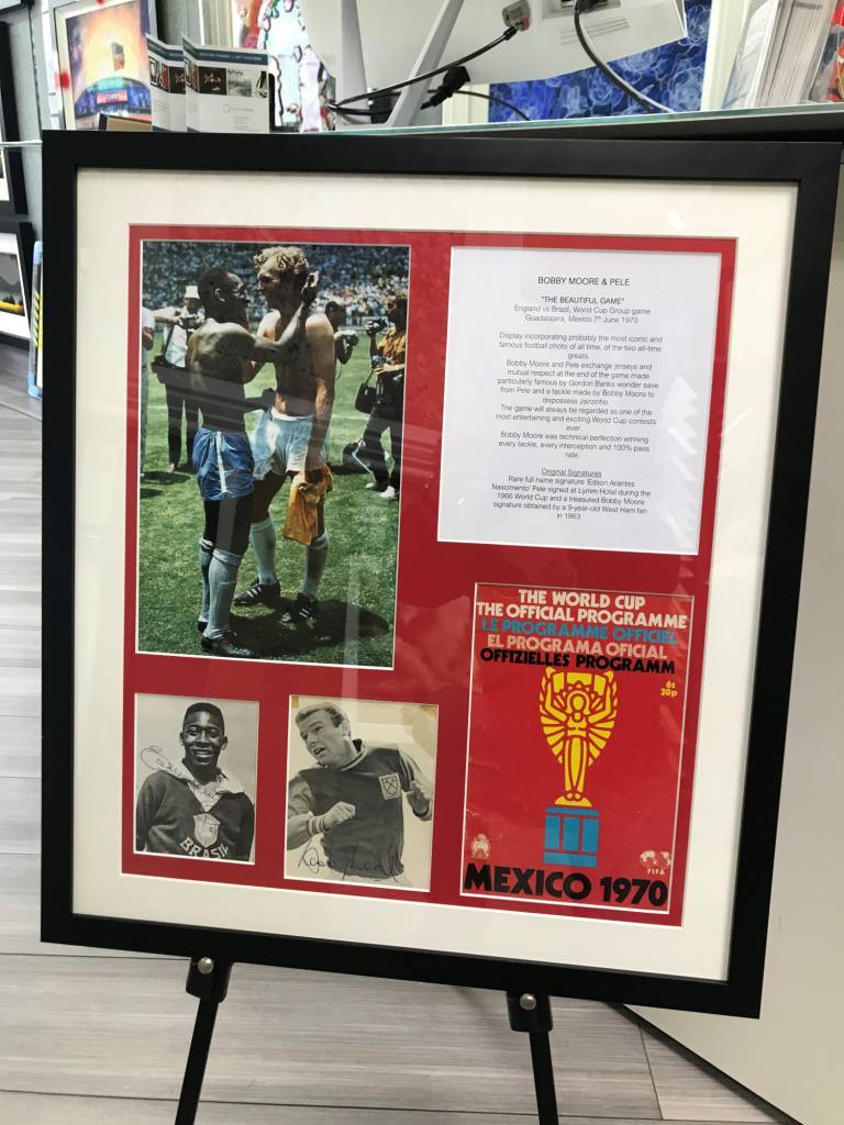 Signed Pele & Bobby Moore Memorabilia for The Bobby Moore Charity Foundation - Bespoke Framing
