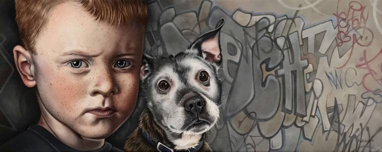 'Wee Man and his Dug' - Susan Hutchison