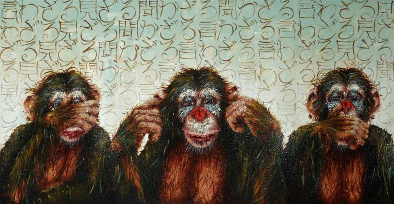 Three Wise Monkeys (SOLD) - Amanda Stratford