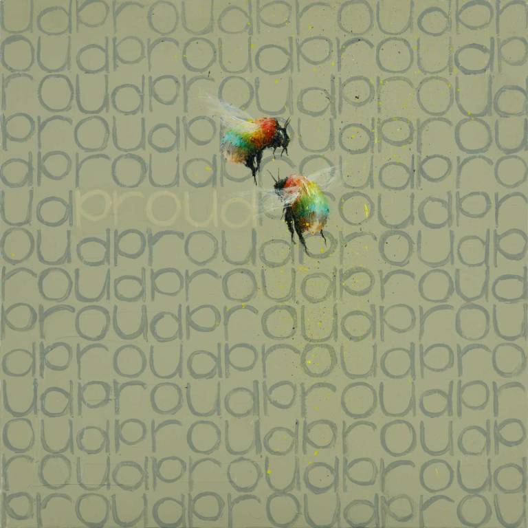Bee Proud - additional painting for UnboxedKent, Canterbury (SOLD) - Amanda Stratford