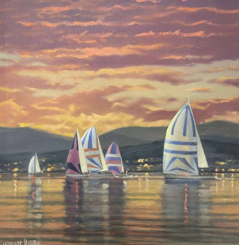 Lazy Sails at Sunset - William Dobbie