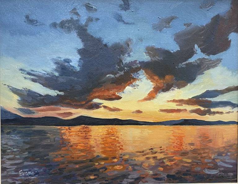 Coastal Clouds Dancing - Margaret Evans