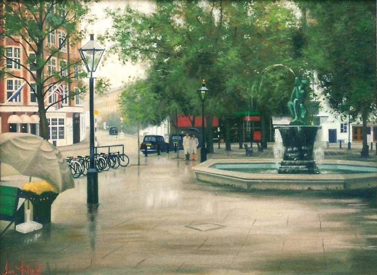 Rainy Day in Sloane Square  SOLD - Ian Fifield