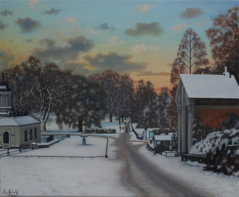 Snowy Day in Hyde Park  SOLD - Ian Fifield