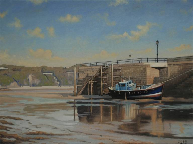 In the Harbour at Tenby SOLD - Ian Fifield