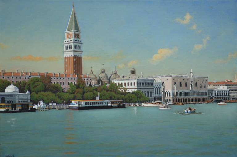 Looking towards St mark's from Canale San Marco, Venice  SOLD - Ian Fifield