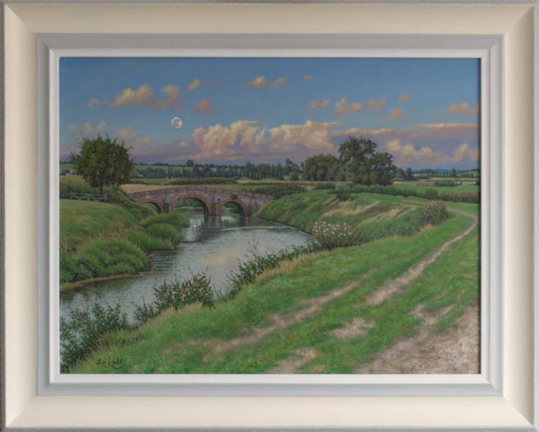 Late Afternoon at Pill Bridge on the River Yeo - Ian Fifield