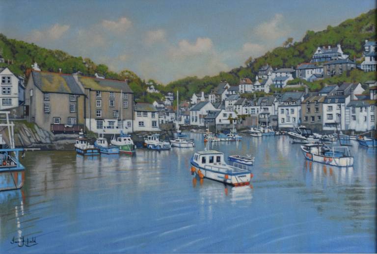 Sunny Day at Polperro, Cornwall  SOLD - Ian Fifield