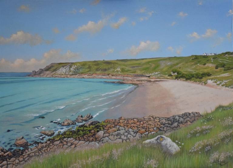 Sun, Sea, Rocks and Sand at Whitesand Bay, Cornwall  SOLD - Ian Fifield