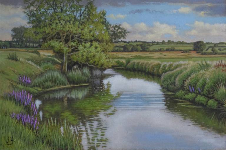 A Summers Day along the River Yeo, Somerset - Ian Fifield