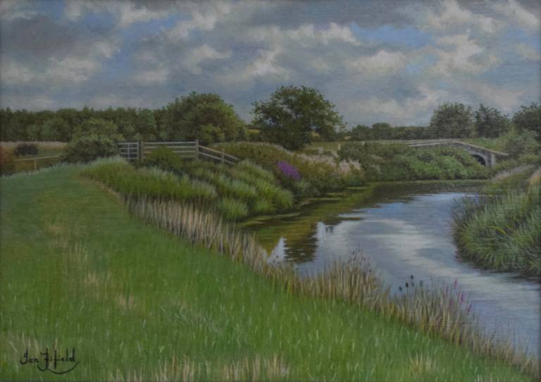 A Cloudy Day on the River Yeo, near Pill Bridge - Ian Fifield