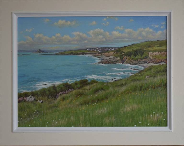 Looking back to St. Michaels Mount, Cornwall - Ian Fifield