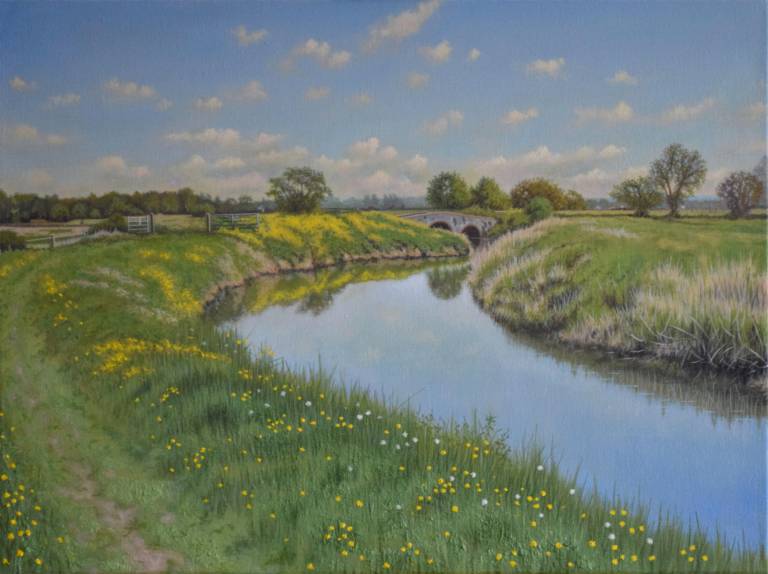 Spring Afternoon on the River Yeo, Pill Bridge - Ian Fifield