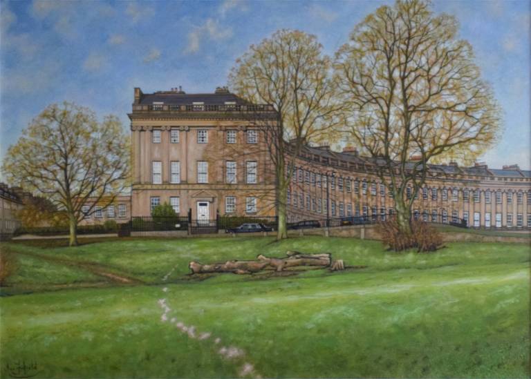 A view looking towards the Royal Crescent, Bath (Sold) - Ian Fifield