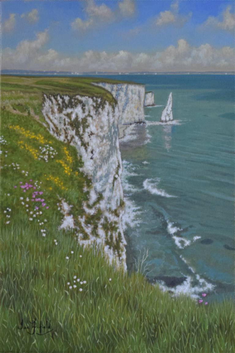 Looking towards Old Harry Rocks (Sold) - Ian Fifield