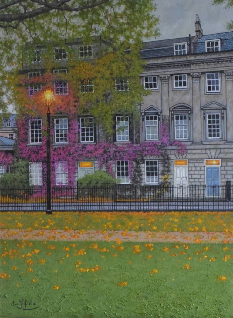 Early Autumn Evening, Queens Square, Bath - Ian Fifield