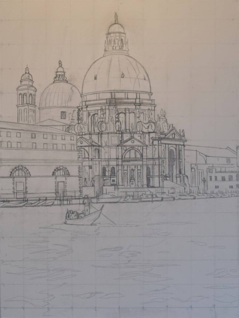 Looking towards the Santa Maria della Salute (SOLD) - Ian Fifield