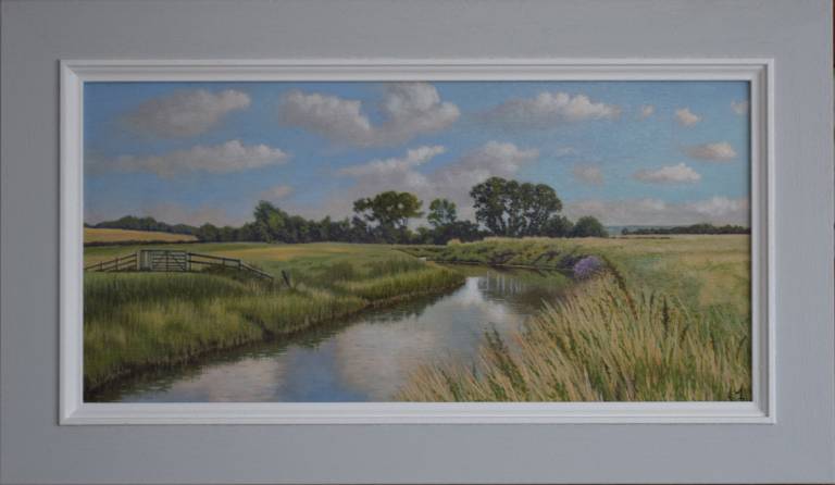 A Summers Day on the River Yeo in Somerset SOLD - Ian Fifield