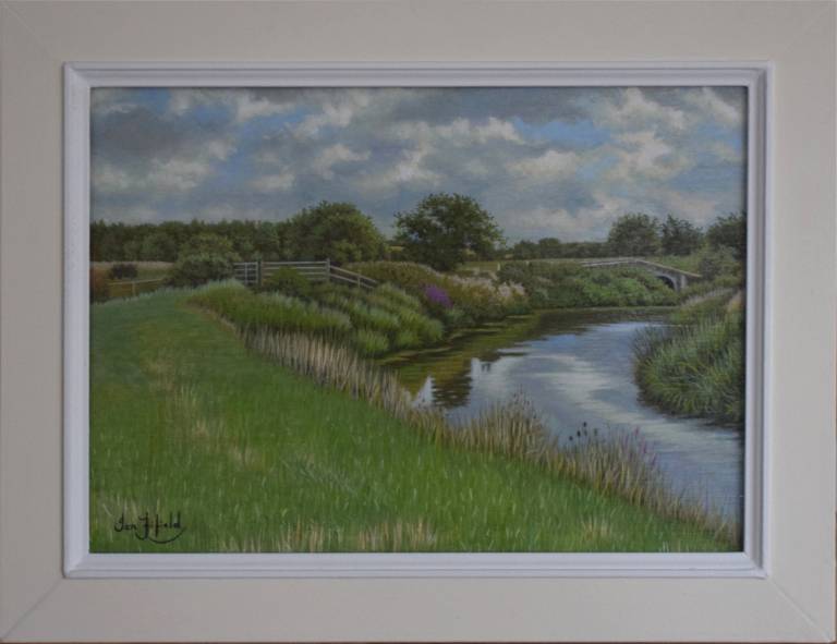 A Cloudy Day on the River Yeo, near Pill Bridge - Ian Fifield